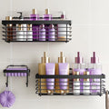 ODesign Shower Caddy 3 Pack SUS304 Stainless Steel-No Drilling-Shower Bathroom Shelves Rack,Rustproof Wall Mounted,Adhesive Shower Shelf Basket Organizer-Black - color: Black