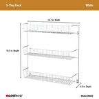 ClosetMaid 3-Tier Hanging Wall Mounted Metal Rack for Spices, Shelf Storage, Pantry Organization, Laundry, Kitchen, Bathroom, White, 8022 (Pack of 2) - size: 18-Inch Wide (Pack of 2), style: 3-Tier