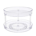 Amazon Basics 2 Tier Lazy Susan Turntable Organizer for Condiments, 12" Diameter, Clear - size: 12" Diameter, 2 Tier