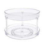 Amazon Basics 2 Tier Lazy Susan Turntable Organizer for Condiments, 12" Diameter, Clear - size: 12" Diameter, 2 Tier