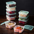 LivLab Mker 20 PCS Food Storage Containers with Lids - Reusable Meal Prep Containers Bpa-Free Freezer Lunch Boxes for Leftovers, Snack, Fruits, Salad - 10Sets | 20 fl oz | 2.5 Cups - size: 10-Pack-17 floz