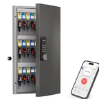WeHere 48-Key Smart Key Lock Box Wall Mount – Commercial Key Cabinet with App, Keypad, Bluetooth & WiFi Unlock (Sold Separately), Access Log Tracking, Key Management System for School, Rental, Office - size: 48 Key Box (Smart)
