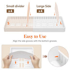 Lifewit Kitchen Cabinet Organizer for Food Contanier Lid, Expandable Lid Holder with 8 Adjustable Dividers & 9 Sections for Pantry Organizers and Storage, Home Organization, Extra Large, 13"-24" - size: Extra Large(13-24" x 9.6")