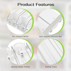Soda Can Dispenser for Refrigerator - 3 Row Automatic Pusher Glide, Fridge Bottle Rack Drink Organizer, Self-Pushing Width Adjustable Beverage Storage Holds Up to 12 Cans (12.2inch, White) - size: 12.2 inch