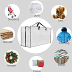 6 Pack Heavy Duty Extra Large Clear Storage Bags with Zipper and Handles - Moving Boxes & Storage Bins Alternative, Packing & Moving Supplies for Dorm Room Essentials - size: 6 Pack
