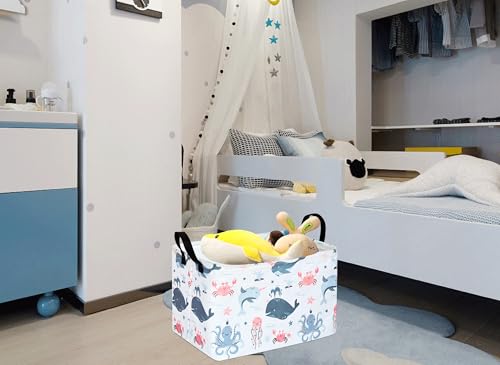 MAIZMZ Baby Storage Basket Cute Gifts Basket Toys Organizer Waterproof Kids Hamper Nursery Bins Women Storage Cube for Home/Dorm/Kitchen/Pet/Office/Closet/Shelf/Room Decor - color: M-UP006