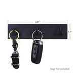 Key Holder (3 Hooks) - Sturdy Self Adhesive Stainless Steel, Matte Black, Wall Mount, Damage Free, Extra Thick, for Keys and Masks, Entryway, Hallway - color: Matte Black