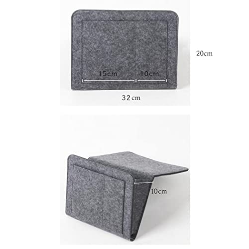 1x Felt Bedside Storage Organizer Anti-Slip Bedside Bag Bed Sofa Side Pouch Hanging Couch Storage Bed Holder Organizer Pockets (Color : D) - color: D