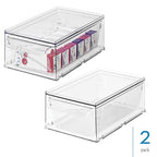 iDesign Stackable Kitchen Storage Drawer for Fridge, Pantry, Under-Sink, or Cabinet - Set of 2 - Clear - style: Pack of 2
