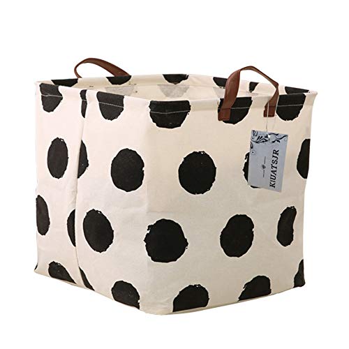 Square Canvas Toy Storage Bins Basket with Handle Collapsible Toy Organizer for Nursery Storage, Kid's Toy & Laundry, Gift Baskets(Round) - color: Round