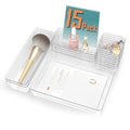 15Pcs Clear Plastic Drawer Organizers Set, 4size makeup drawer organizer trays for vanity/desk/bathroom/office/nightstand/gadgets for kitchen/desk drawer, Versatile drawer divider storage bins - size: 15Pack