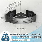 Onemake Corner Shower Caddy with Suction Cups, 2-Pack Removable Aluminum Wall Mounted Organizer Shelves Storage Rack with Towel Bar Portable Hook for Bathroom, Grey - style: 2 Tier-Gray-Triangle Caddies