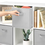 Whitmor Collapsible Cubes - 10.5 x 10.5 x 11 inches - Gray - Set of 4 - color: Gray, size: 10.5 x 10.5 x 11 inches (Set of 4)
