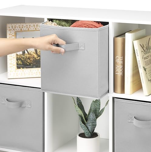 Whitmor Collapsible Cubes - 10.5 x 10.5 x 11 inches - Gray - Set of 4 - color: Gray, size: 10.5 x 10.5 x 11 inches (Set of 4)
