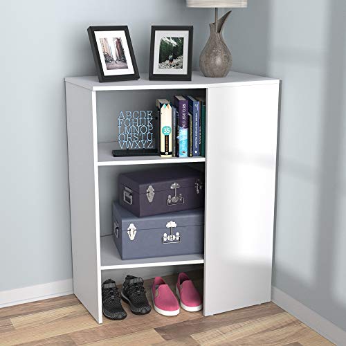 ClosetMaid SuiteSymphony Wood Corner Shelf Unit, 2 Shelves, Adjustable, Stacking, For Storage, Closet, Clothes, Shoes, Décor, Pure White - color: Pure White