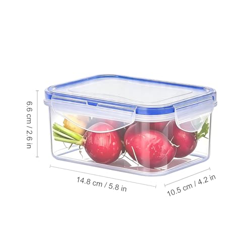 KIGI Food Storage Containers with Airtight Lids, Leak-Proof & Stackable, 4-Sided Locking lids, Ideal for Meal Prep, Snack, Fruit, Lunch & Leftovers, BPA-Free Plastic (2.48 Cup, 8-Piece) - size: 2.48 cup (8-Piece)