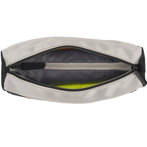 Five Star Pencil Pouch, Pen Case, 9-Pocket Zipper Pouch, Storage Organizer for School Supplies Earbuds Chargers Cables Makeup, Black/Grey (505600A-ECM) - color: Black/Grey, size: 8"L x 4"W x 3"H