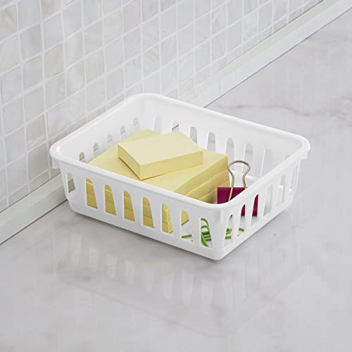 Sterilite 16058024 Mini Storage Tray, White, 24-Pack
