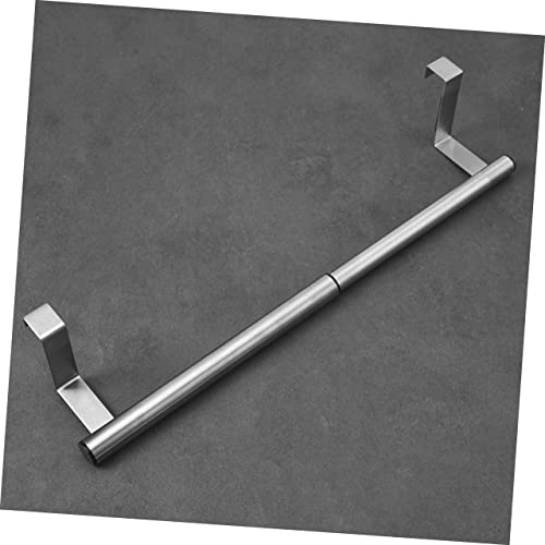 Over The Door Towel Rack Punch-Free Telescopic Stainless Steel Cabinet Door Hanging Bar Kitchen Bathroom Storage Organizer