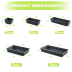BYCY 38PCS Interlocking Desk Drawer Organizer Tray Divider Set, Plastic Black Desk Organizer Separator, Office Drawer Dividers Storage Bins for Office Bathroom Kitchen (38pcs 5Size) - size: 38pcs 5Size