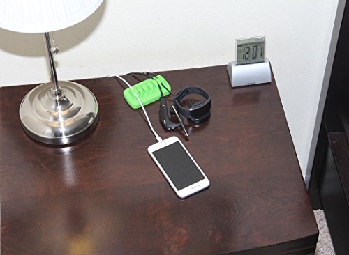Heaviest Cable Organizer on The Market! Compact and Weighted Desktop Cord Holder and Cable Organizer, Eco-Friendly Silicone, No Bad Smell, Bundled with 4 Reusable Cable Ties! (Green) - color: Green, Standard