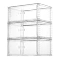 Vtopmart 3 Pack Large Clear Stackable Storage Drawers 27QT, Easily Assemble Plastic Closet Storage Bins, Dust-Proof UnderBed Organizer for Clothing, Sweater Organization - style: 3pk Large