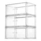 Vtopmart 3 Pack Large Clear Stackable Storage Drawers 27QT, Easily Assemble Plastic Closet Storage Bins, Dust-Proof UnderBed Organizer for Clothing, Sweater Organization - style: 3pk Large