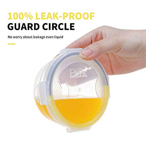 KIGI Small Plastic Bowls with Lid, Leakproof Round Food Storage Container Set for Meal Prep, Snack & Lunch, 4-Sided Locking Lid, Airtight, 10 oz / 1.25 Cup, 12 Piece Set - size: 1.25 cup (12 Piece) B