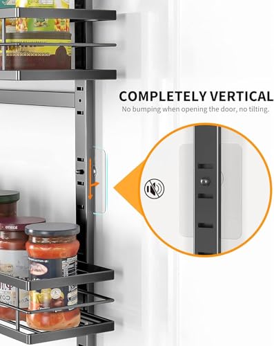 Moforoco 12.2"(W) Narrow 9-Tier Over The Door Pantry Organizer, Pantry Organization and Storage, Black Hanging Basket Wall Spice Rack Seasoning Shelves, Home & Kitchen - color: Black, size: 9-Tier Narrow