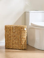 YANGQIHOME Toilet Paper Storage, Water Hyacinth Toilet Paper Storage with Lid, Papers Container for up to 9 Mega Rolls, Bathroom Basket Organizer - size: 9 Rolls
