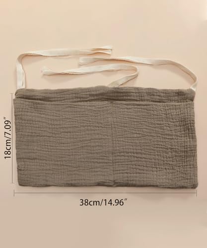 Baby Bedside Hanging Bags Storage Organizer Milk Bottle Toy Crib Baby Nappy-Bag Bed-Bunk Organizing Bag - color: Khaki