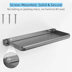 RV Aluminum Foldable Shelf - Wall-Mounted Folding RV Shelves - Compact Camper Trailer Accessories & Space-Saver 12.2x5.5 Inch - size: 1 Pack