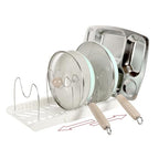 Cooking Sheet Organizer Pan Pot Organizer Lid Holder Baking Sheets Cutting Board Adjustable Storage Rack for Kitchen Cabinet