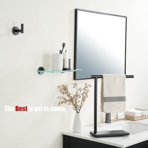 JQK Bathroom Glass Shelf Oil Rubbed Bronze, Tempered Glass Shower Storage 12 by 5 inches, 304 Stainless Steel ORB Wall Mount, TGS101L12-ORB - color: Bronze, size: 12 Inch (1 Pack)