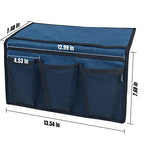 Gloppie Bedside Storage - Table Nightstand & Loft-Bed Caddy with Pockets - Dorm Organizer, Blue - color: Upgrade Blue