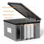 SpaceAid China Storage Containers 6 Pack, Stackable Hard Shell Quilted Cases with Soft Plate Separators, Moving Supplies Packing Boxes for Dishes, Plates, Platters, Mugs, Cups (Grey) - style: Plate Platter Mug Combo
