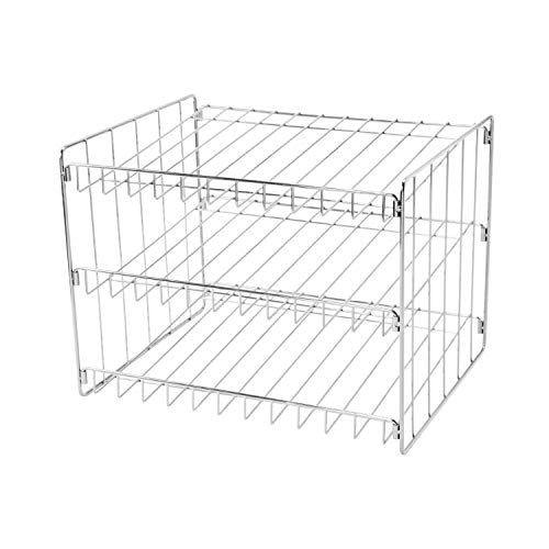 Kitchen Details 3 Tier Can Organizer | Canned Food Storage Rack | Kitchen Cabinet and Pantry Organization-| Holds 36 Cans - Space Saving - Chrome,(Pack of 12) - color: Chrome, size: 14.5 x 11.5 x 11 inches (Pack of 12)