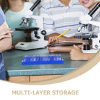 Hemobllo Microscope Slide Holder Plastic Rack for Laboratory Sample Storage with Multi-Layer Design Quick Drying Slide Drying Stand Drainage Shelf