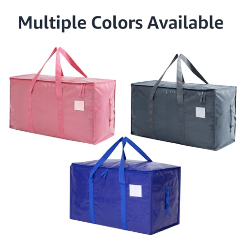 Moving Bags Heavy Duty Extra Large, Moving Boxes, Moving Supplies Essentials,Storage Bins with Lids, Plastic Packing Totes, Storage Bags for Clothes with Handles & Zippers(Grey, 6 Pack) - color: Grey, size: 6 Pack