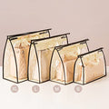 2 PCS Hanging Handbag Storage Organizer Purse Dustproof Storage Bag Transparent Non-woven Storage Bag with Zipper and Handle (XL) - size: XL