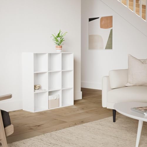 Best Choice Products 9-Cube Storage Organizer, 11in Shelf Opening, Bookcase, Display Shelf, Customizable w/ 3 Removable Back Panels - White - color: White, size: 9-Cube, 11in Shelf Opening