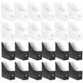 Limitliho 24 Pack Cardboard Magazine Holder, Magazine File Holder for Home, Office, Desk, 10.6'' H×10.2'' L ×3.5''W Magazine Storage Box (12 Pack White and 12 Pack Black) - color: Black and White
