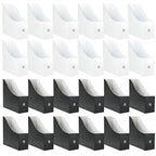 Limitliho 24 Pack Cardboard Magazine Holder, Magazine File Holder for Home, Office, Desk, 10.6'' H×10.2'' L ×3.5''W Magazine Storage Box (12 Pack White and 12 Pack Black) - color: Black and White