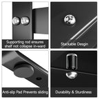 16.5-27’’L Expandable Cabinet Shelf Organizers, Stackable Metal Shelves Extender for Kitchen Countertop Storage, Adjustable Spices Shelves Rack Stand for Cupboard Pantry, Black - size: 1Pack-Common-8''Wx(16.5-27'')Lx9.6''H-Black
