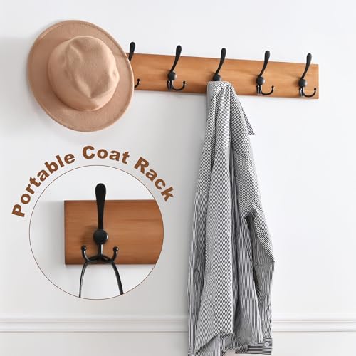 39.4in Shoe Bench with Coat Rack, 3-Tier Bamboo Entryway Bench Hall Tree Shoe Rack Holds Up to 330lb for Bedroom Hallyway - size: 39.4in with Hooks