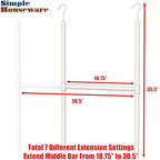 Simple Houseware Adjustable Closet Hanging Rod, White - color: White, size: 1 Pack