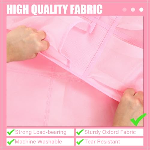 Windyun 40 Over the Door Shoe Organizer Large Breathable Mesh Pockets Pink Hanging Shoe Rack for Closet Behind Door Hanger Storage Holder Nonslip Hooks for Women Entryway Bedroom Utility Room - color: pink