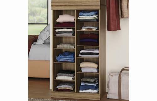 ClosetMaid Modular Adjustable Divided Storage Shelving Unit Organizer, 15.94-Inch D x 40.3-Inch H x 21.38-Inch W, Sand - color: Sand