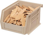 Akro-Mils 30210 AkroBins Plastic Storage Bins, Space-Saving Stackable Bins for Garage, Pantry, Craft Organization, 5" x 4" x 3", Stone, 24-Pack - color: Stone