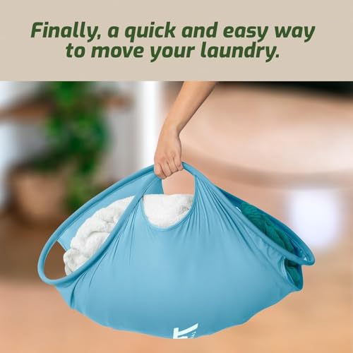 Laundry Turtle Collapsible Laundry Basket | Revolutionary Foldable Laundry Hamper | Innovative Laundry Basket for Dirty Clothes Washing & Dryer Removal Portable Laundry Grabber (Aqua, Small) - color: Aqua, size: Small